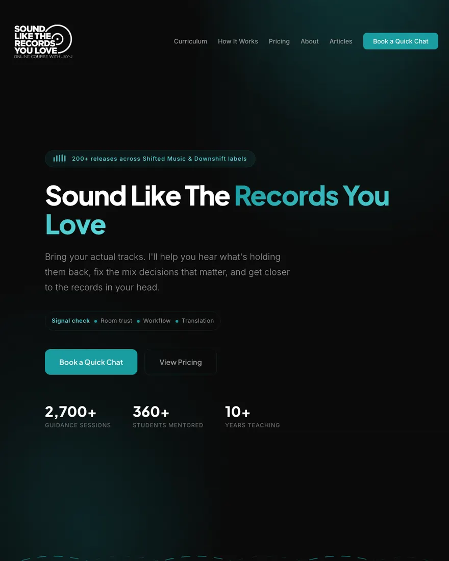 Sound Like the Records You Love homepage